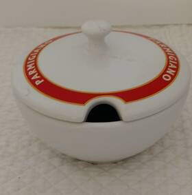 Ev0002 Pottery Barn Parmigiano 4.5 Inch Bowl And Lid Vintage Posters