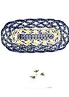 Ppp-jn-798082 Temptations Old World Blue Woven Bread Basket With Napkin New