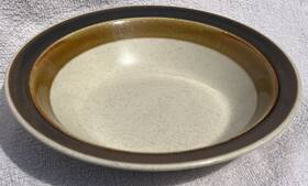 P6058 Premiere Potterskraft Vintage Brownstone 7.75 Inch Cereal Salad Bowl Stoneware