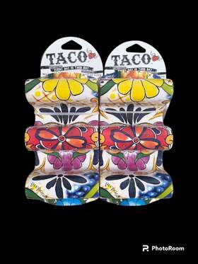 Prepara 811039023737 Melamine Multi Taco Holder Reversible Red Multicolored Set Of 2 Nwt