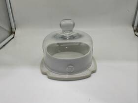 1264b Princess 1264a House White Pavillion Cheese Dish 6 1/2 Inch Dip Bowl #1264a W Dome #1264b
