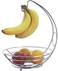 Progressive International Kitchen Fruit Bowl Unique Hook Bananas Grapes Modern Chrome Design Great Gift 885931431907