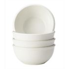 58712 Rachael Dinnerware Rise Ray Cereal Stoneware Bowl White 4 Set Piece