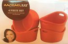 Rachael Ray 4 Piece Set Bubble Brown Singles Stoneware Orange 10 Ounce Each 051153552557