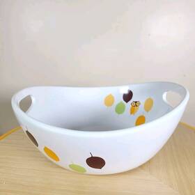 C023 Rachael Ray Racheal 2 Quart Little Hoot Serving Bowl Thanksgiving Hard To Find