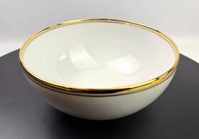Ralph Lauren 545299 Wilshire 24k Gold Trim Serving Bowl 9.25 Inch W X 4.25 T Portugal Euc