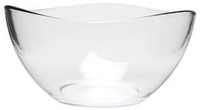 13751 Red Co. Medium 2 Quart Clear Glass Wavy Serving And Mixing Bowl For Salad Past