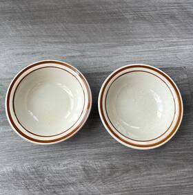 C610-21 Rego C510-21 Restaurant Ware Small Fruit Dessert Bowls Set Of Two Speckled Brown