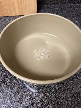1260240 Revol France Design R. Dho Bee Brown Ceramic Green Serving Bowl Dish