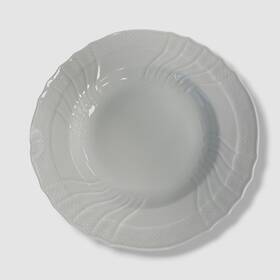 1735 Richard Ginori 685077061798 White Vecchio Rimmed Soup Bowl Plate Large Set Of 4pcs
