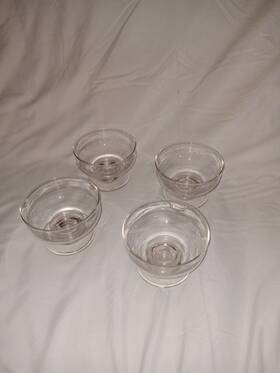 Riekes Crisa 078917000109 Vintage Riekes-crisa Fine Crafted Crystal 10 Oz Footed Serving Dish Dessert 4pc