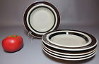 C1980 Rimmed Soup Pattern Procope Troubadour Ulla Bowls 5 Arabia Design Ruija