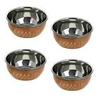 Rlmn-tableware Rlm-tableware Bowl Royaltylane Set Of 4 Indian Tableware Copper Dinnerware Accessories Diameter Inches 0634173334770