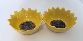 5332788 Robert Stanley Sunflower Bowls Yellow And Brown Ceramic Signature Collection Two