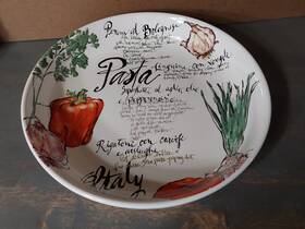 81907383 Rosanna Porcelain Large Pasta Serving Bowl 64oz Italy Spaghetti Linguine
