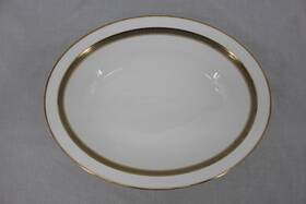 Royal Doulton H.4993 Vintage Clarendon H4993 Oval Serving Bowl Bone China Gold England