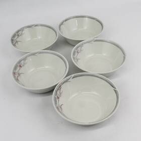 Ls1052 Royal Doulton 5 Fresh Flowers Mayfair Round Cereal Bowls 6.25 Inch