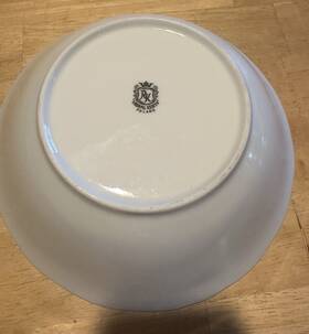Rkt17 Royal Kent China Collection Poland 9 Inch Round Vegetable Bowl White Gold Trim