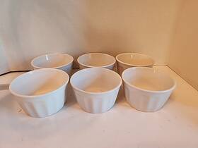 246339 Royal Norfolk White Ramekin Custard Dessert Bowls - 6 Pc Set
