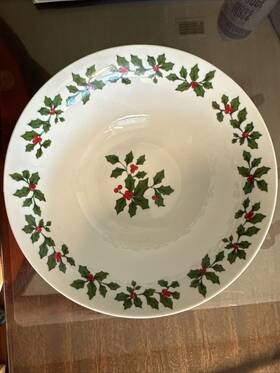 Royal Norfolk 639277866967 Dinner Formal Soup/salad Bowl 7 Inch Xmas Holly/berries