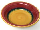 Royal Norfolk Mambo Soup Bowl Red Rim Yellow Center Cereal