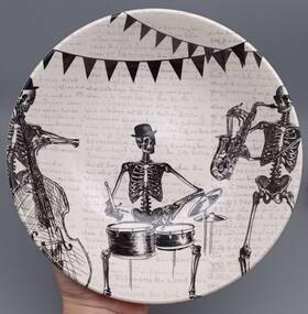 Cc01b65002 Royal Stafford Ceramic 7.5in Halloween Skeleton Cereal Bowl