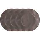Rpebb03 Squared Ruffle Stackable Brown Melamine Cereal Plate Dinnerware 0847207027023