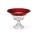5099991 Ruby Decorator Footed Centerpiece Mikasa Glass Cut Crimson Red Bowl Dawn