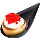 Rwp0010b Flatware Tear Drop Appetizer Spoon Black Plastic Perfect 818247011396