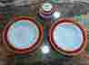 Rzs10 Royal Scottland Mint Lot Of 2 Bowls Lidded Sugar Scotland Gold Scrolls Red Bands