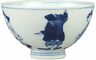 S-09-691 Yamato Ceramics Aoba Five Strangers Round Rice Bowl