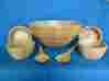 S58276 Plantation Timber A New 7 Piece Salad Pastas Bowl Set Party Size Extra Large Vintage 1995