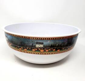 Sakura 027826410899 David Carter Brown Pumpkin Hollow Melamine Large Candy Treat Bowl