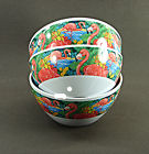 Sakura Evolution Flamingo Melamine 5.75 Bowls Set Of 3 706581375055