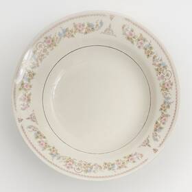 8078 Sango Cannes Soup Bowl 8 Inch Vintage Fine China Floral Platinum Trim