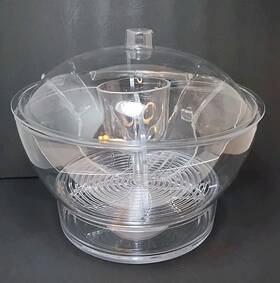 Sk-051 Savanna Kitchen Savannah Salad Bowl On Ice Fruit Appetizers Lid Divider Servers Acrylic