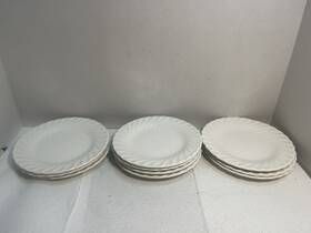 2598 Sheffield 10 Bread Plates In Bone White Ivory Swirl By Usa Ex Cd