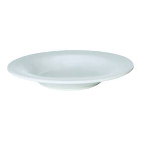 Sho194 Shenango China Vintage White Restaurant Ware 9 1/8 Inch Rimmed Soup Bowl