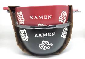 Signature Homewares 020211076687 Jumbo 26 Oz Japanese Ramen Udon Bowl Set With Chopsticks Stoneware Red And Black