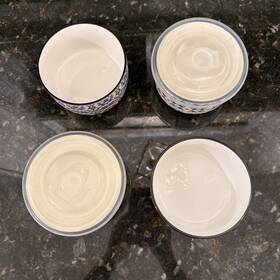 Signature Housewares 41326-6 Stoneware 5 Inch Storage Bowls 21oz Set Of 4 With 2 Lids