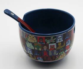 Silver Buffalo 840298943937 Star Wars Friends And Enemies Ceramic Ramen Noodles Bowl With Spoon - No Chopsticks