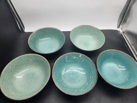 Simply Perfect For The Home 445011290232 Stoneware Reactive Glaze Soup Bowls Set Of 5