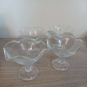 40504 Southern Living At Home Victoria Pressed Glass Compotes Set Of 4 #40504