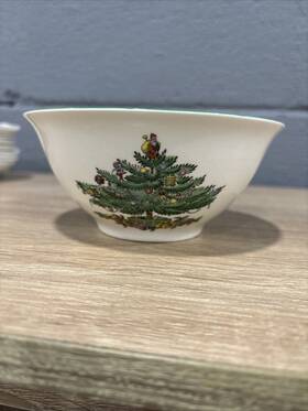 1512429 Spode Christmas Tree Fruit Salad Bowl 5.5 Inch Holiday Dinnerware Set Of Three