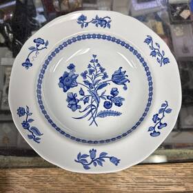 W147 Spode China England Soup Pasta Bowl Palace Garden Pattern 8 1/2 Inch Stone