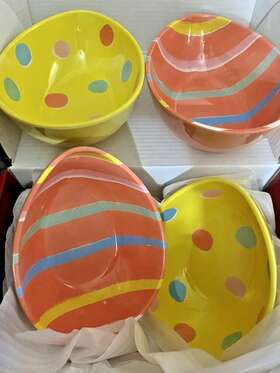 Spr Tz 191908936703 Egg Bowl Four Pcs Bpa Free Dishwasher Safe Melamine 13.5oz 2 Pattern
