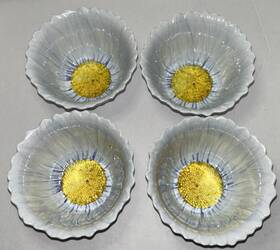 321-b86fiero-store Spring Gatherings Melamine Bowls Set Of 4 Flower Shaped Inch Dip Dessert Condiment