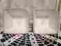 806d Square Bowl Pampered Chef Pink White Help Whip Cancer Bowls Set Of 2