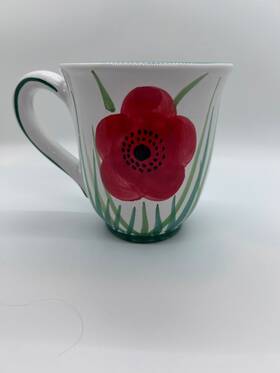 Mug-2003 Starbucks Barista Vintage Hand Painted