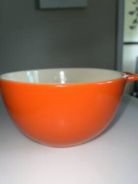 Staub 009839311260 2 Serving / Prep Bowls With Handles 48 Oz Ceramic Orange